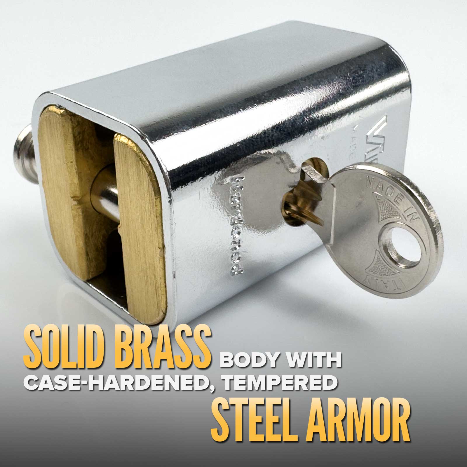 locks with solid copper body and steel armor