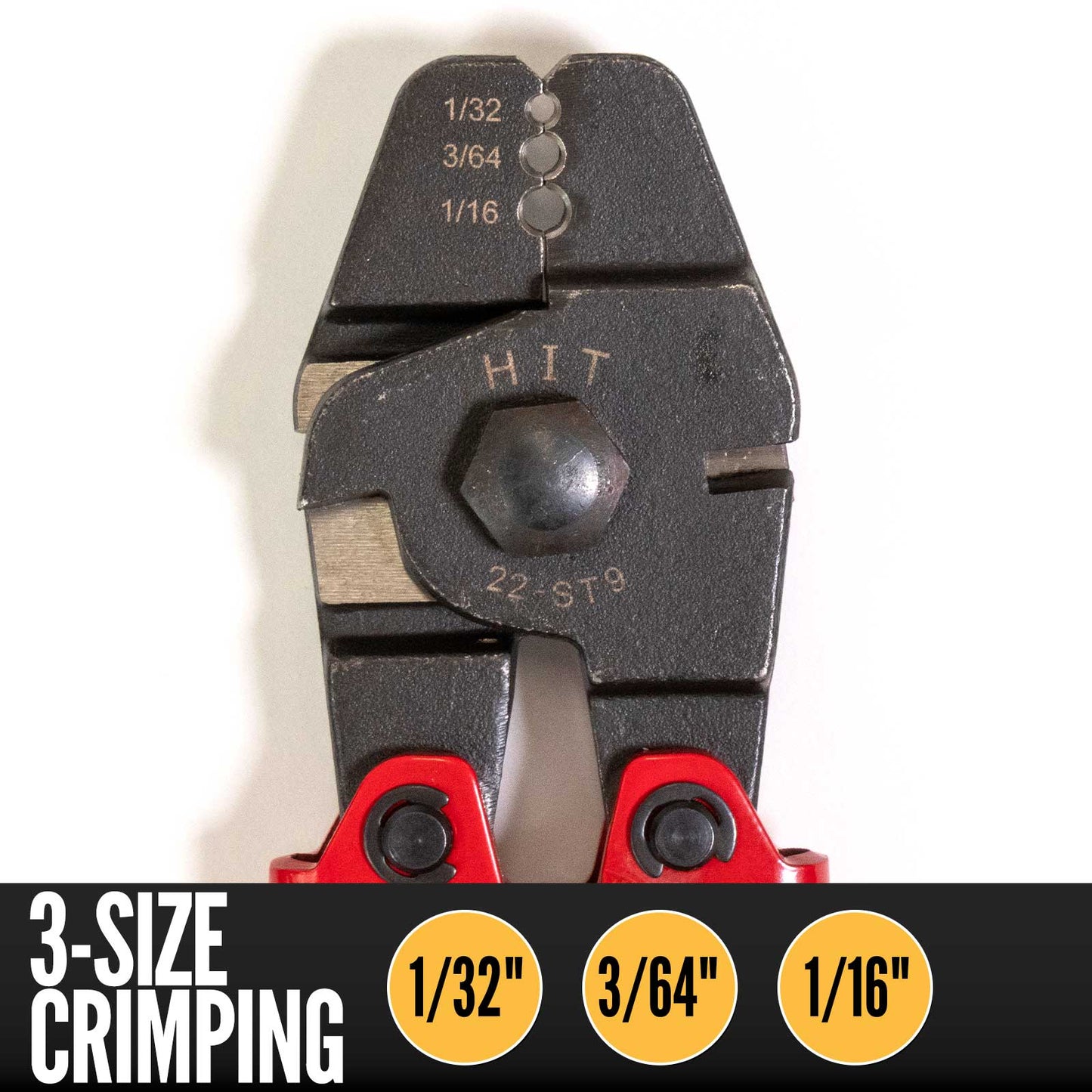 22-ST9-2 Wire Rope Swager with Cutter | For 1/32",  3/64", 1/16" Aluminum Sleeves