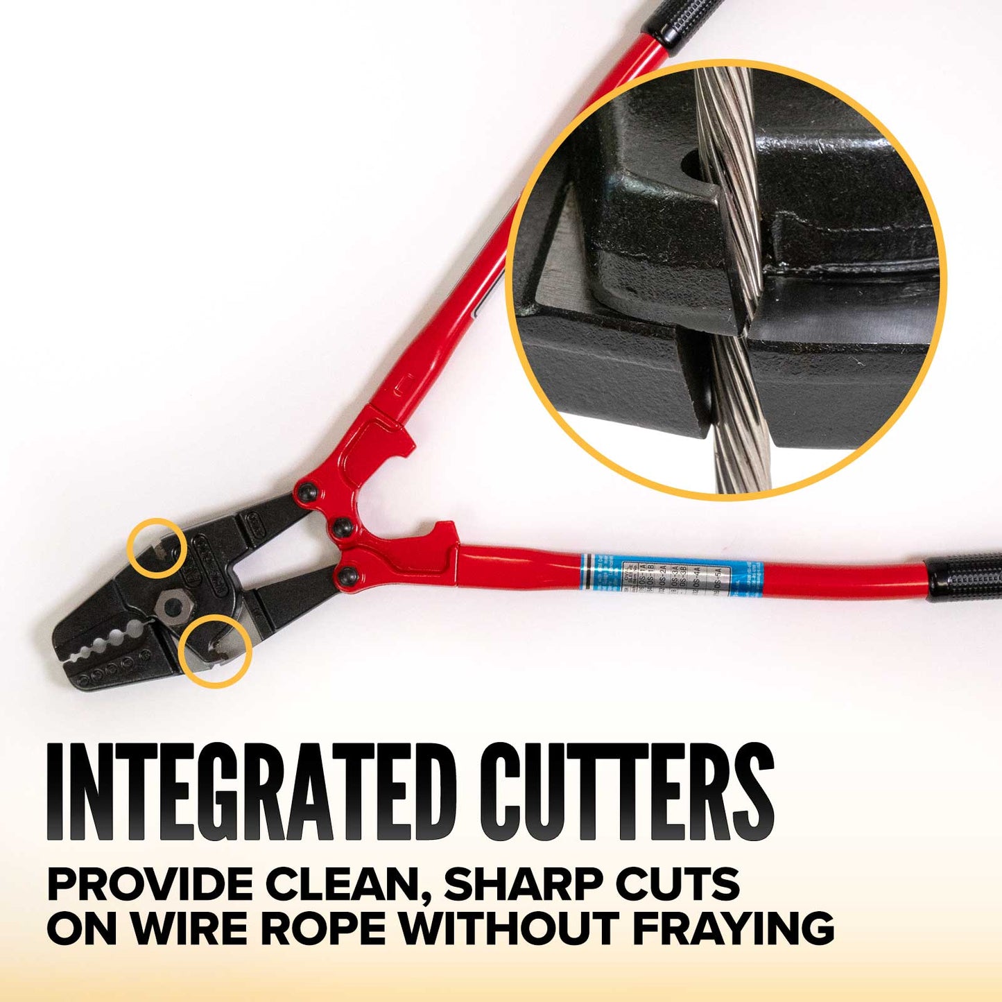 HSC-600 5-Cavity Cable Swaging Tool with Cutter | For 1/16"-3/16" Aluminum Sleeves