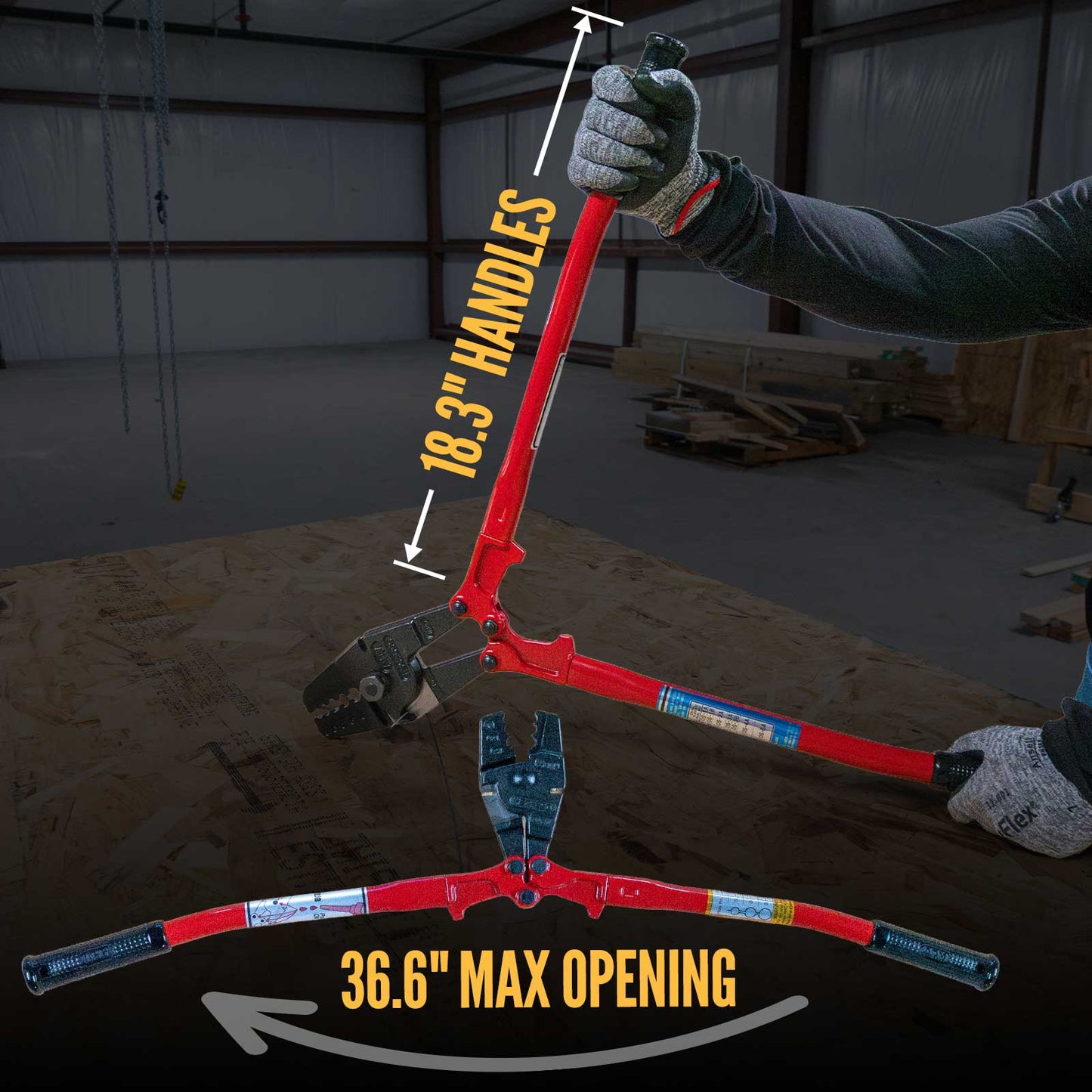 HSC-600 5-Cavity Cable Swaging Tool with Cutter | For 1/16"-3/16" Aluminum Sleeves