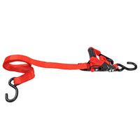 1-1/4" x 8' Sliding Ratchet Strap w/ Vinyl Coated S-Hooks