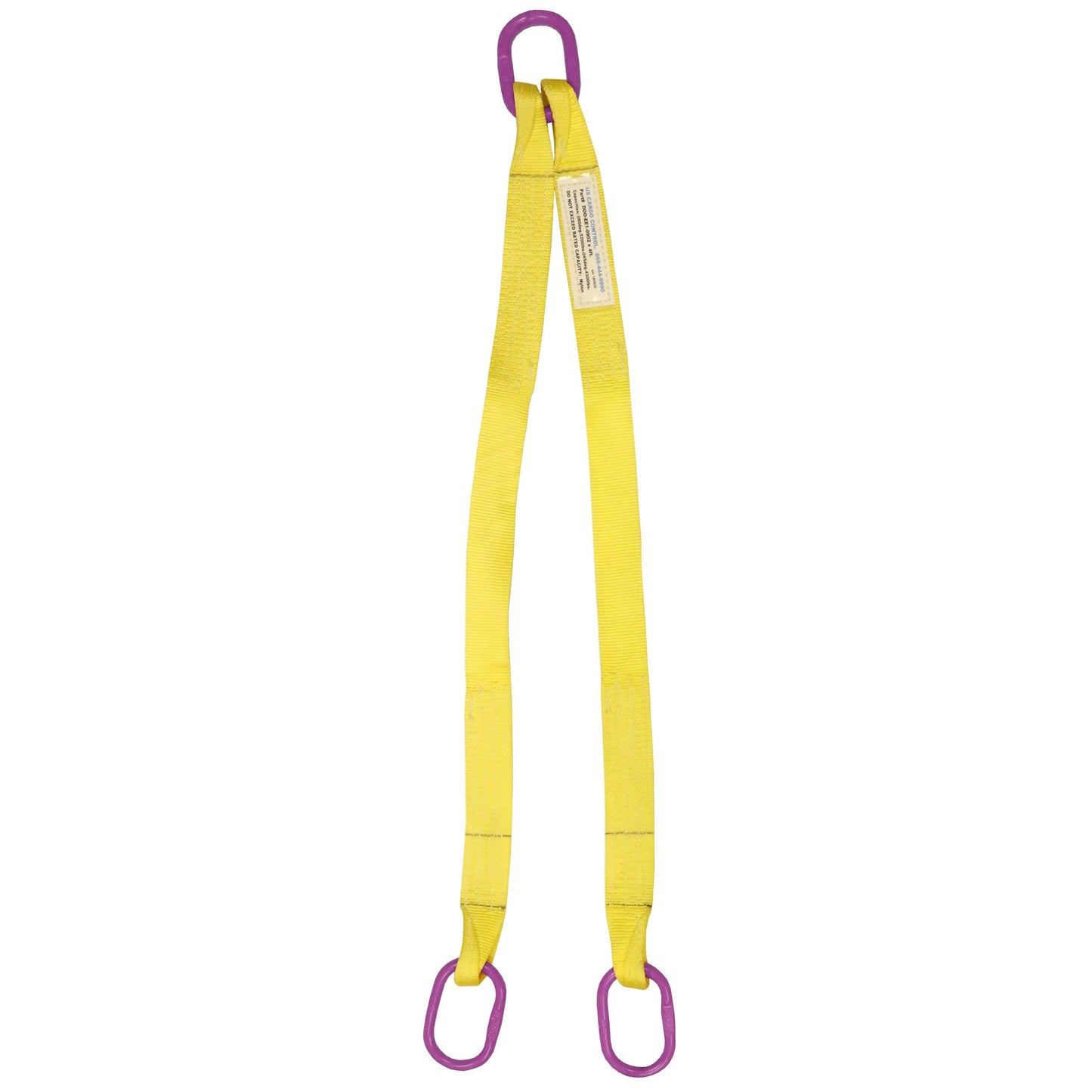 2 inchx7 foot (2 ply) Double Leg Nylon Sling w Master Link Both Ends image