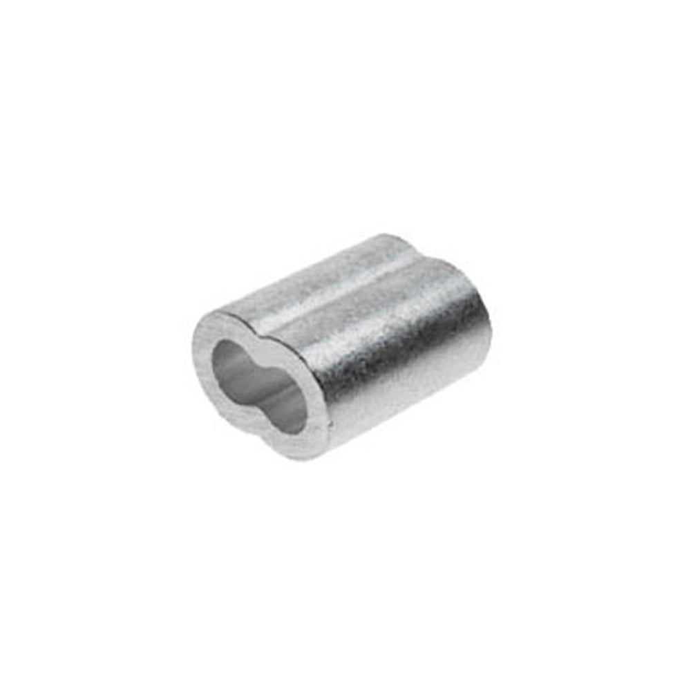 MroMax 100PCS M6 Aluminium Wire Rope Ferrules Sleeves - Silver Tone For Cable Loops & Rigging