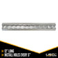 12" Airline-Style Angled Track - Aluminum