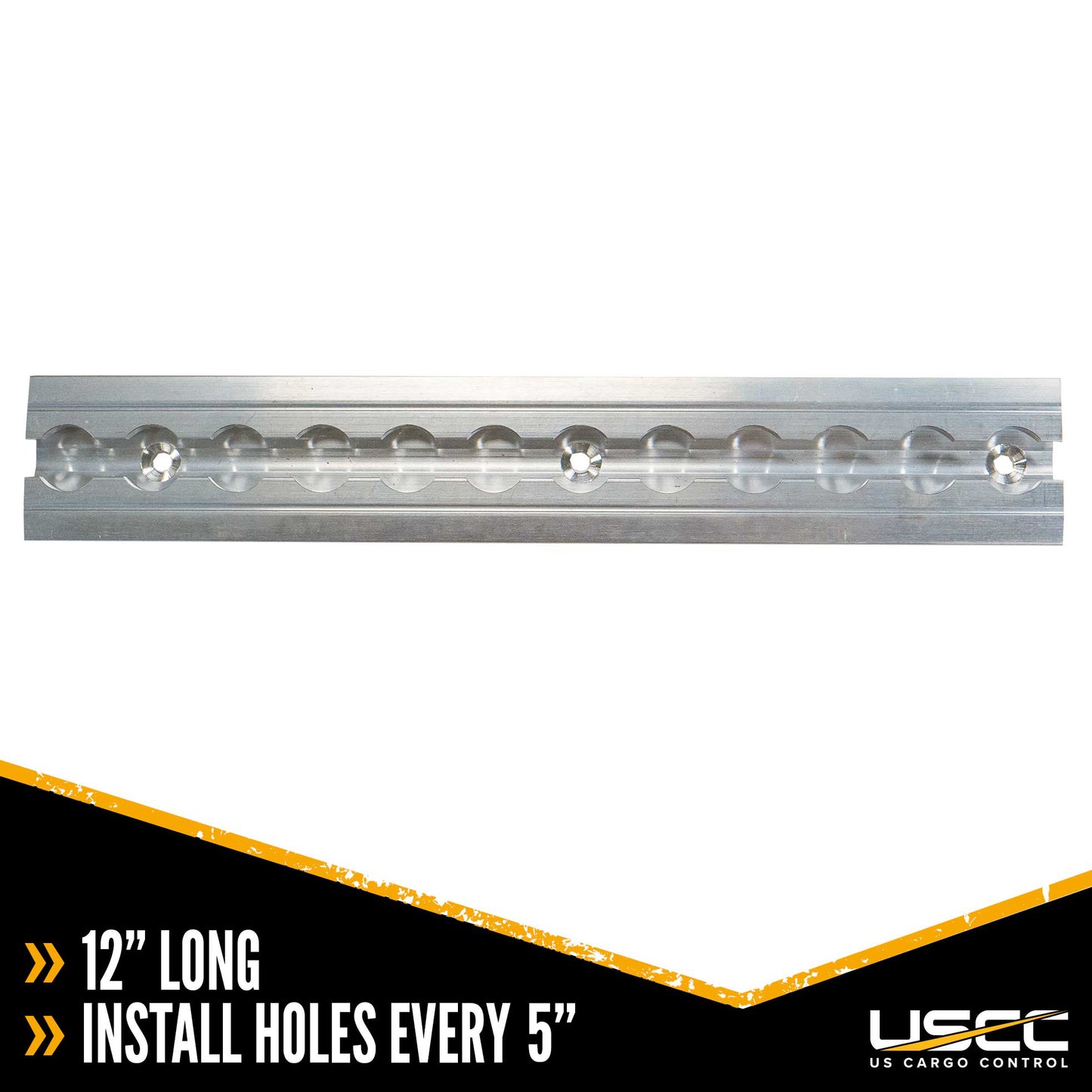12" Flanged Airline-Style Track - Aluminum