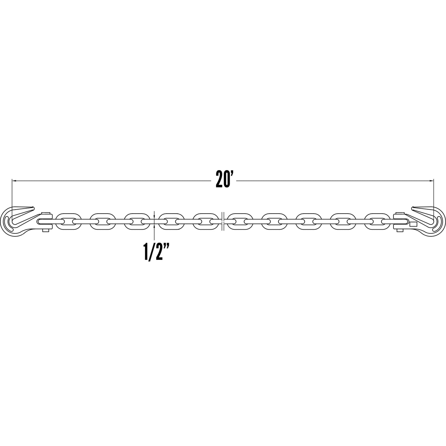 12 inch x 20 foot Transport Chain Grade 70 image 4 of 8