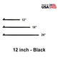 5/8" x  12" Tent Stake - Hot Forged Tent Pin - Black
