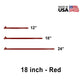 58 inch x 18 inch Tent Stake Hot Forged Tent Pin Red image 1 of 2