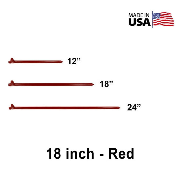 58 inch x 18 inch Tent Stake Hot Forged Tent Pin Red image 1 of 2
