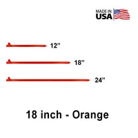 5/8" x  18" Tent Stake - Hot Forged Tent Pin - Orange