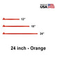 5/8" x  24" Tent Stake - Hot Forged Tent Pin - Orange