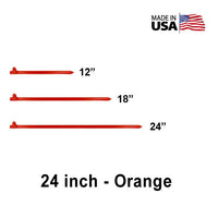 5/8" x  24" Tent Stake - Hot Forged Tent Pin - Orange