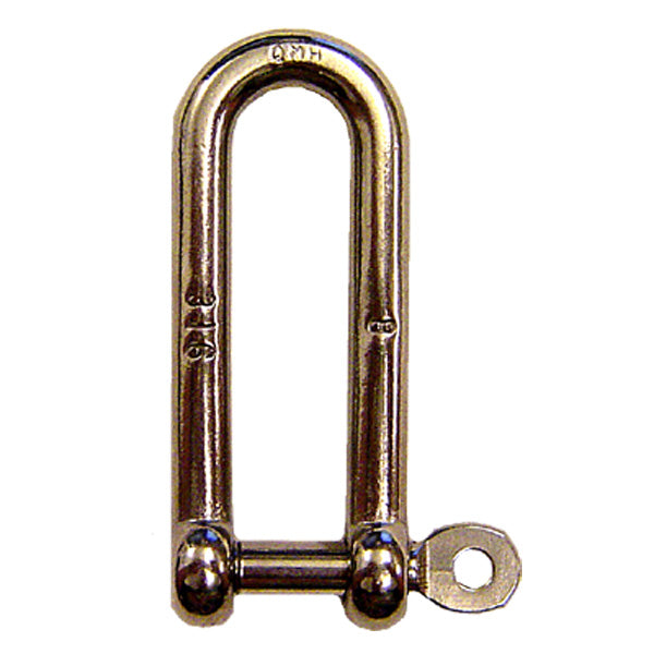 1/2" Captive Pin Long D Shackle Stainless Steel