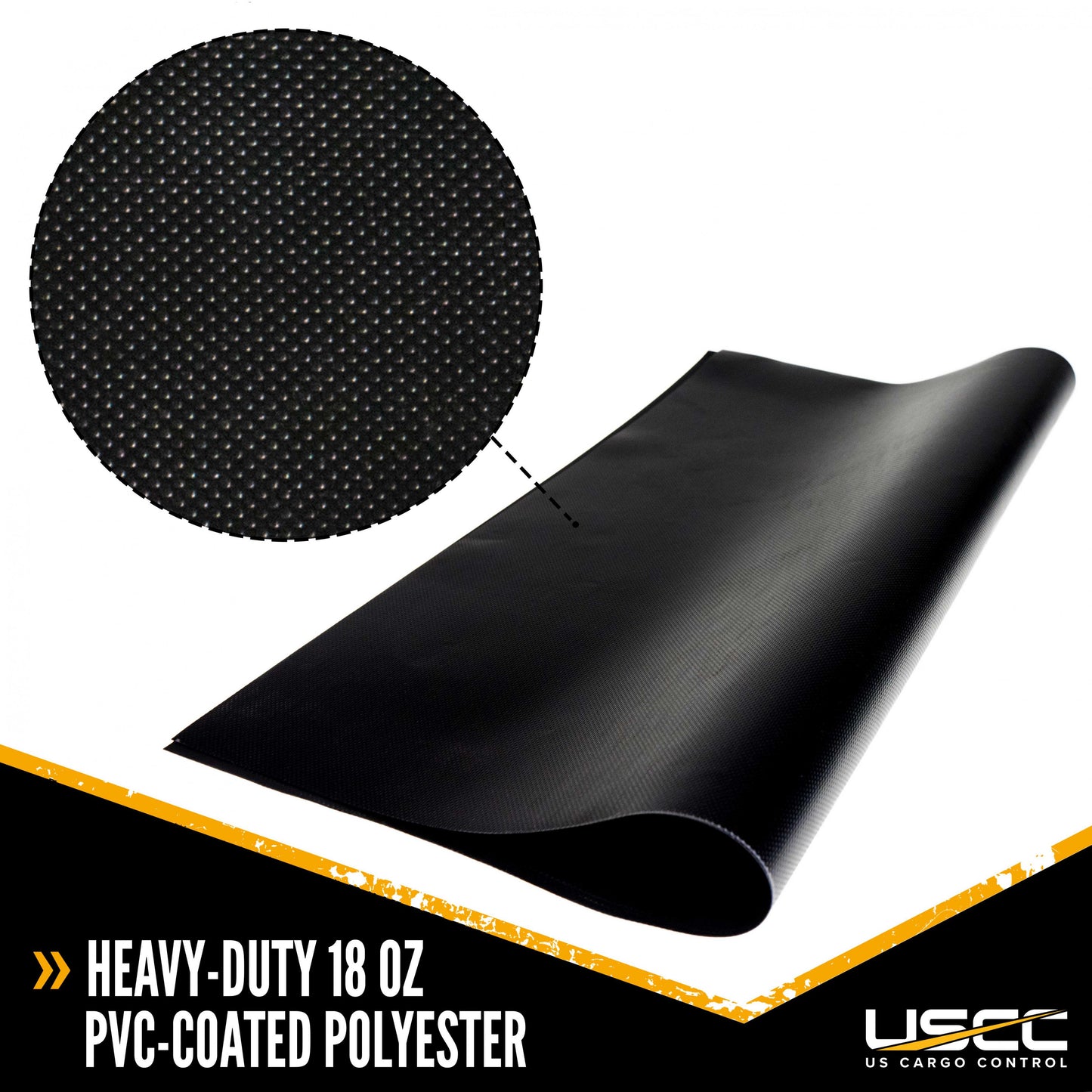 18 oz PVC Coated Polyester Tarp Roll Black image 4 of 7