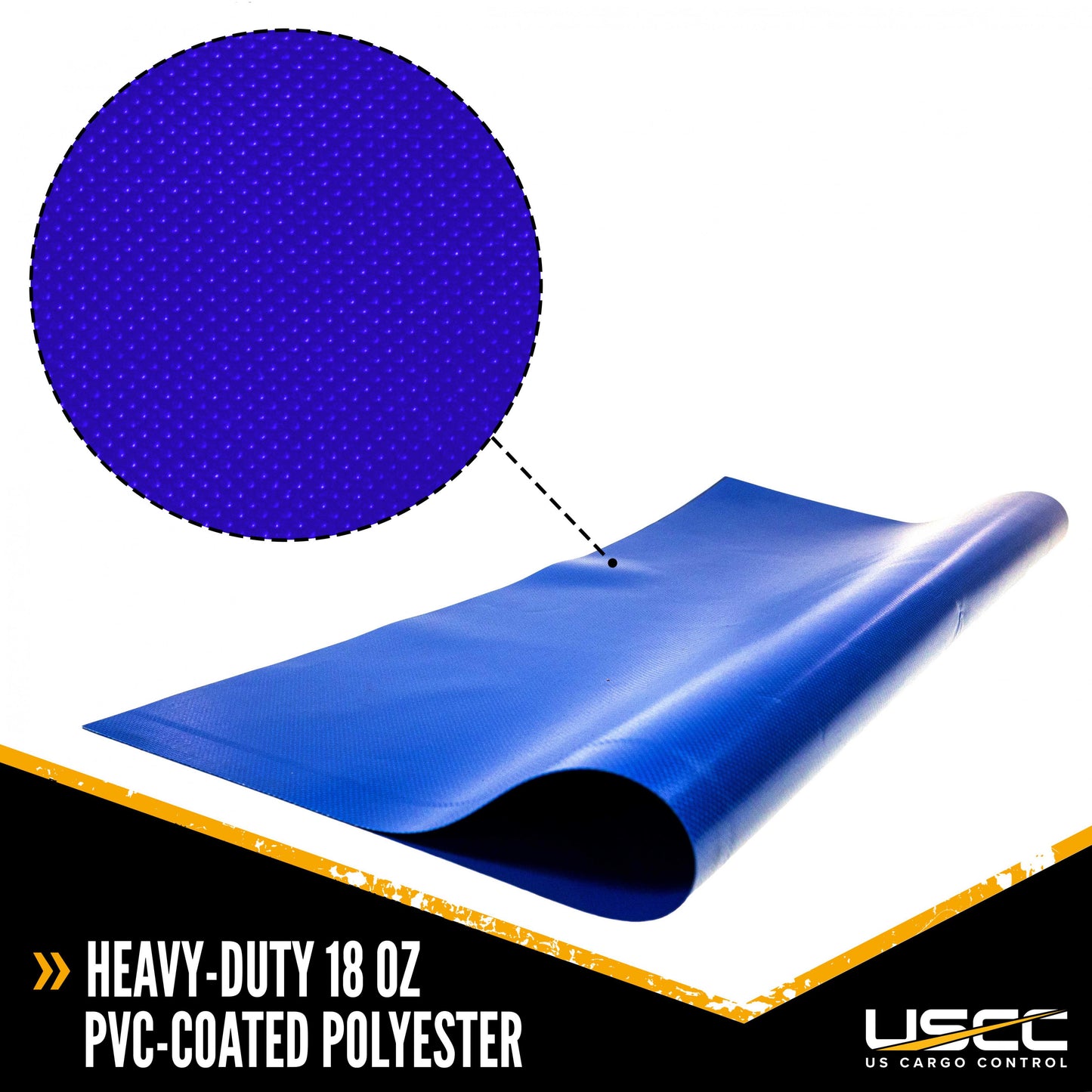 18 oz PVC Coated Polyester Tarp Roll Blue image 4 of 7