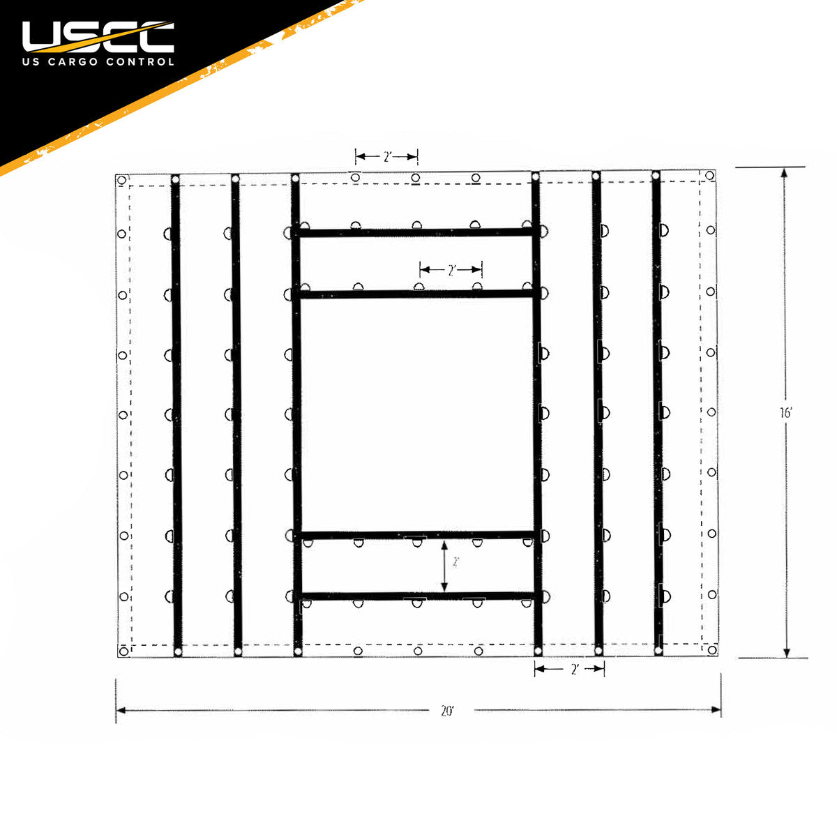 18 oz 3 Piece Lumber Tarp 20 foot x 18 foot (6 foot Drop) for all 3 pieces Black image 6 of 10