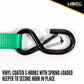 1" x 15' Green Ratchet Strap w/ S-Hook and Keeper