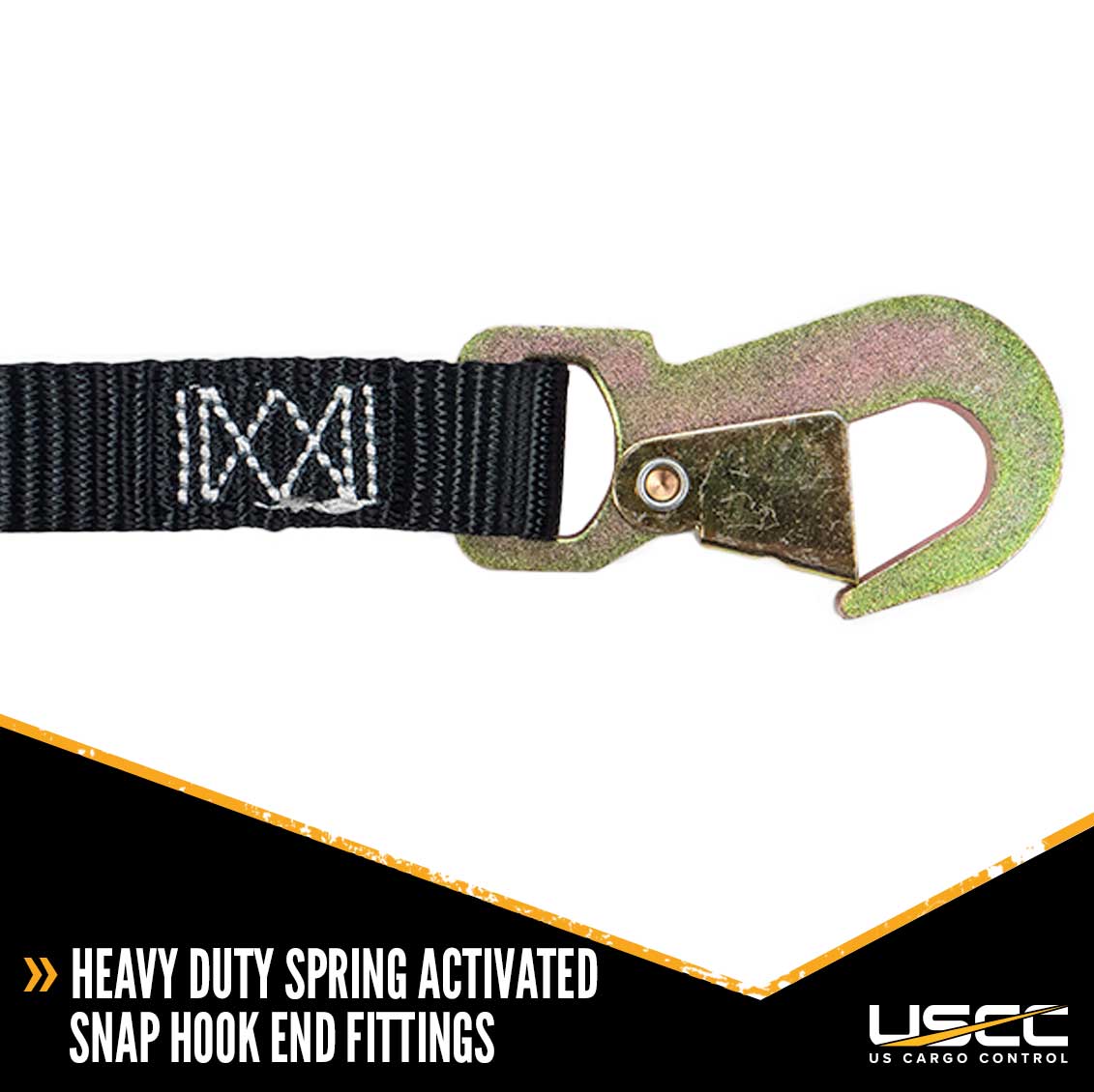 1 inch x 15 foot Ratchet Strap w Flat Snap Hooks image 5 of 8