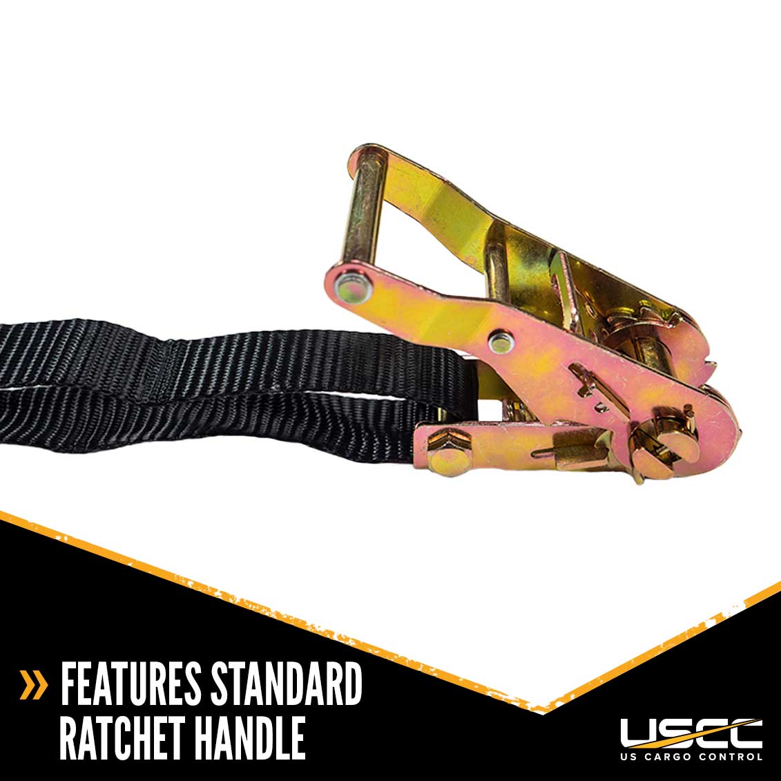 1 inch x 20 foot Ratchet Strap w Flat Snap Hooks image 3 of 8