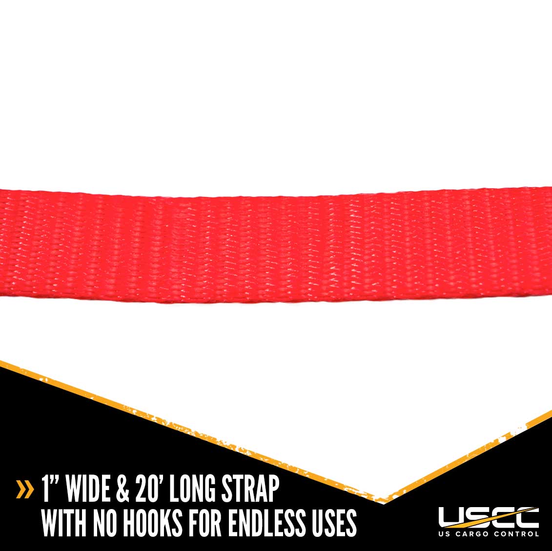 1 inch x 20 foot Red Endless Ratchet Strap image 3 of 9