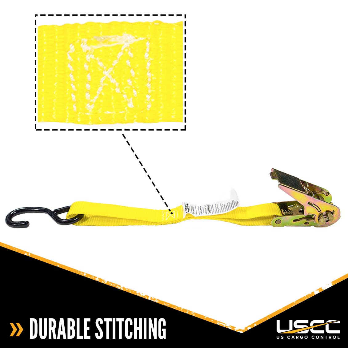 1 inch x 20 foot Ratchet Strap w SHooks (Utility) image 5 of 8