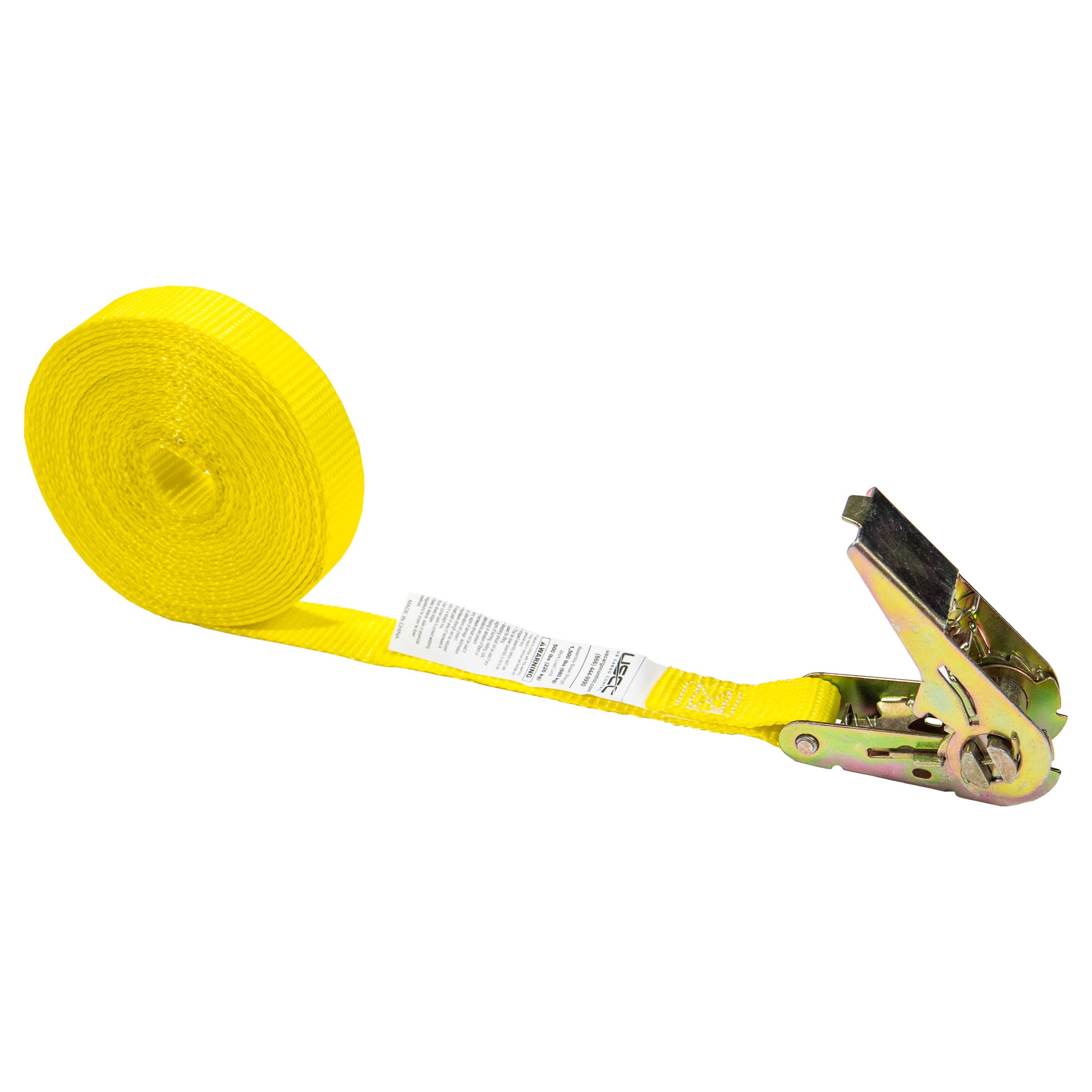 1 inch x 20 foot Yellow Endless Ratchet Strap image 1 of 9