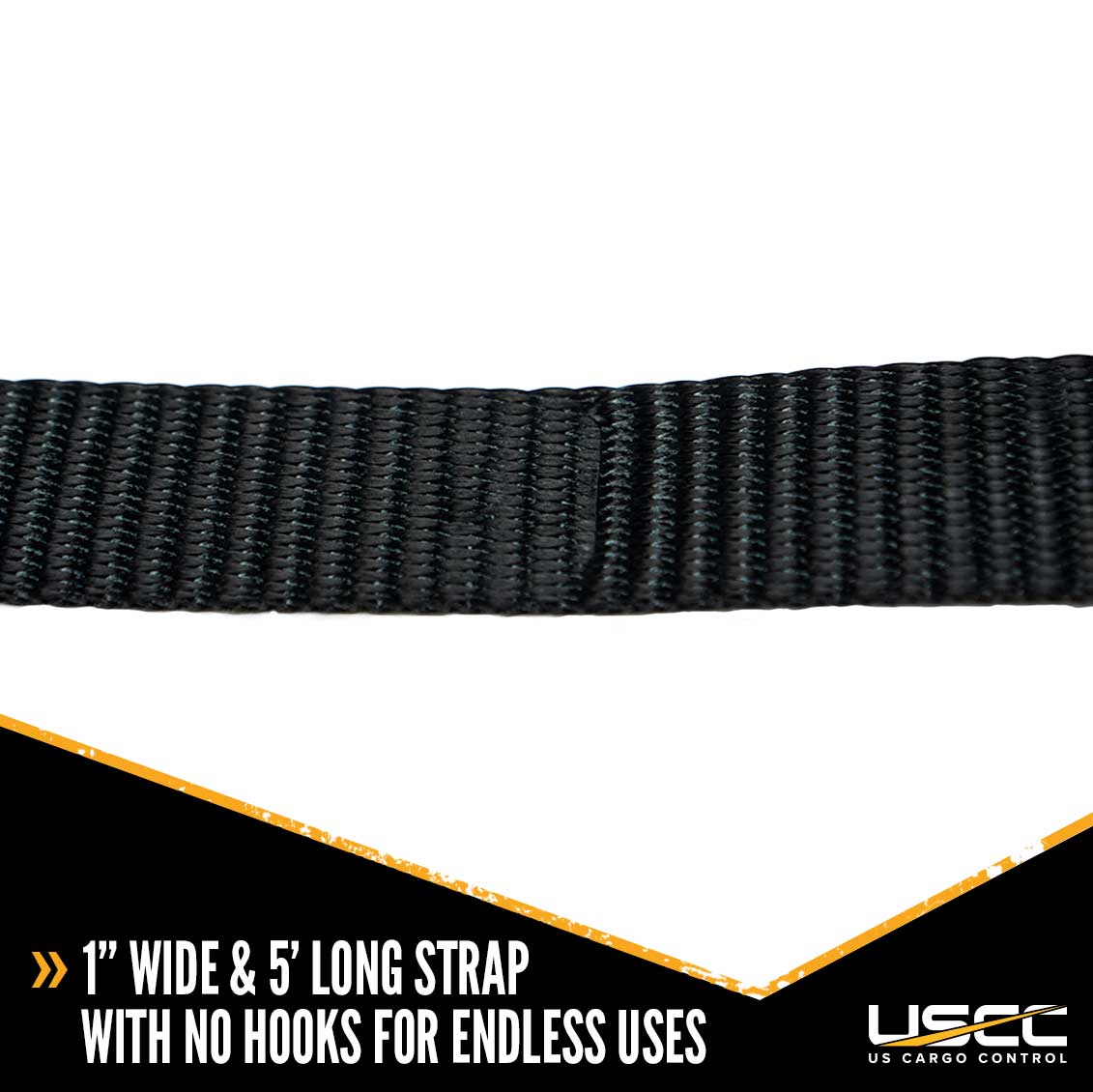 1 inch x 5 foot Black Endless Ratchet Strap image 3 of 9
