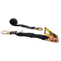1 inch x 6 foot Ratchet Strap w Flat Snap Hooks image 1 of 8