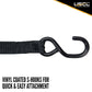 1" x 6' Retractable Ratchet Strap w/ Vinyl Coated S-Hooks and Push Button Release