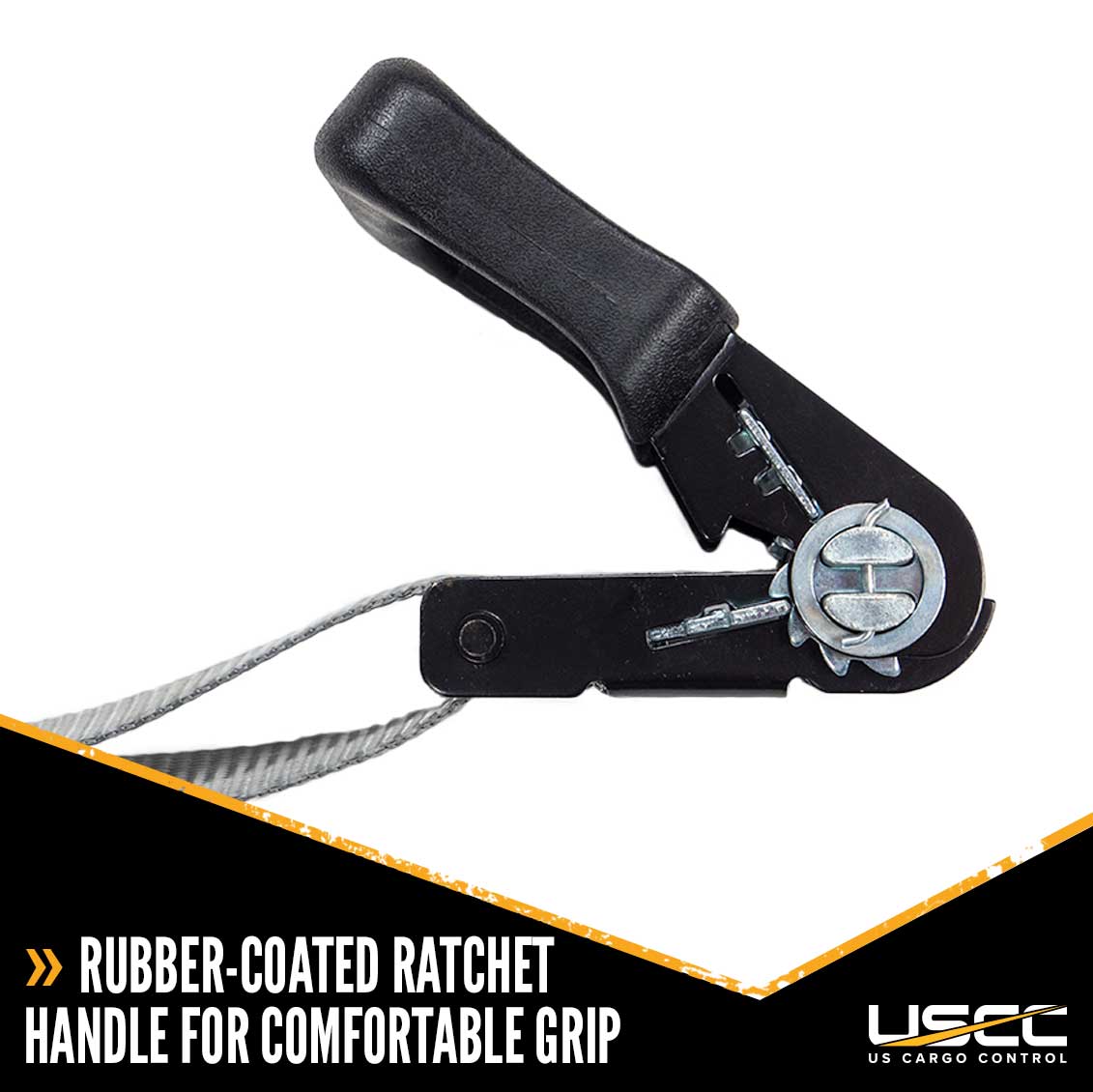 1 inch x 6 foot Rubber Coated Ratchet Strap w Wire Hooks 4 Pack image 3 of 7
