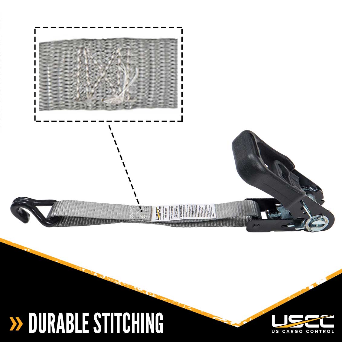 1 inch x 6 foot Rubber Coated Ratchet Strap w Wire Hooks 4 Pack image 6 of 7