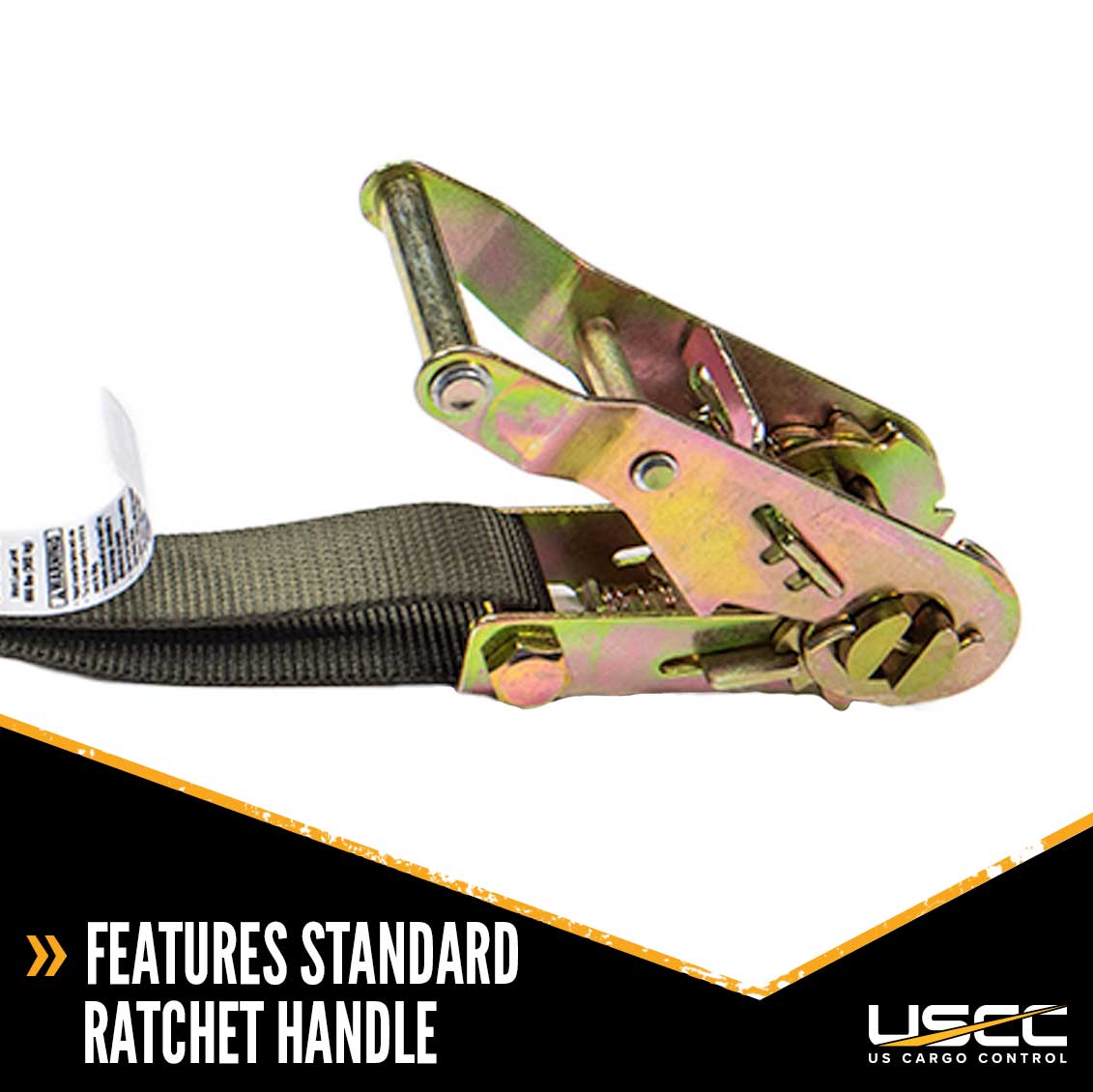 1 inch x 8 foot Olive Ratchet Strap w Vinyl Coated SHooks and Keepers image 3 of 9