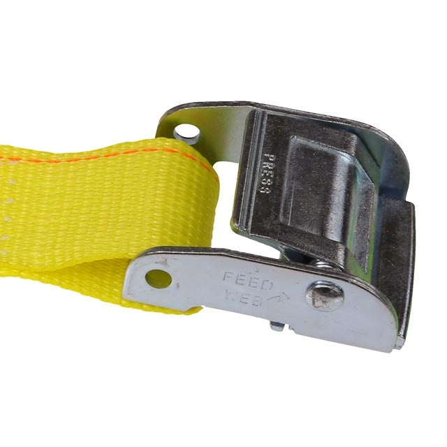 2 inch x 12 foot Yellow Cam Strap w Butterfly F Track Fittings image 2 of 4