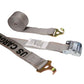 2 inch x 16 foot Gray Cam Strap w Plate Trailer FHooks image 1 of 3