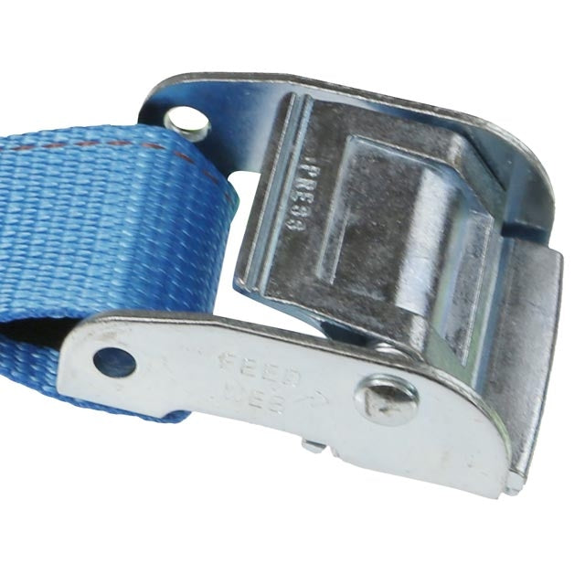 2 inch x 20 foot Blue Cam Strap w Plate Trailer FHooks  image 2 of 3