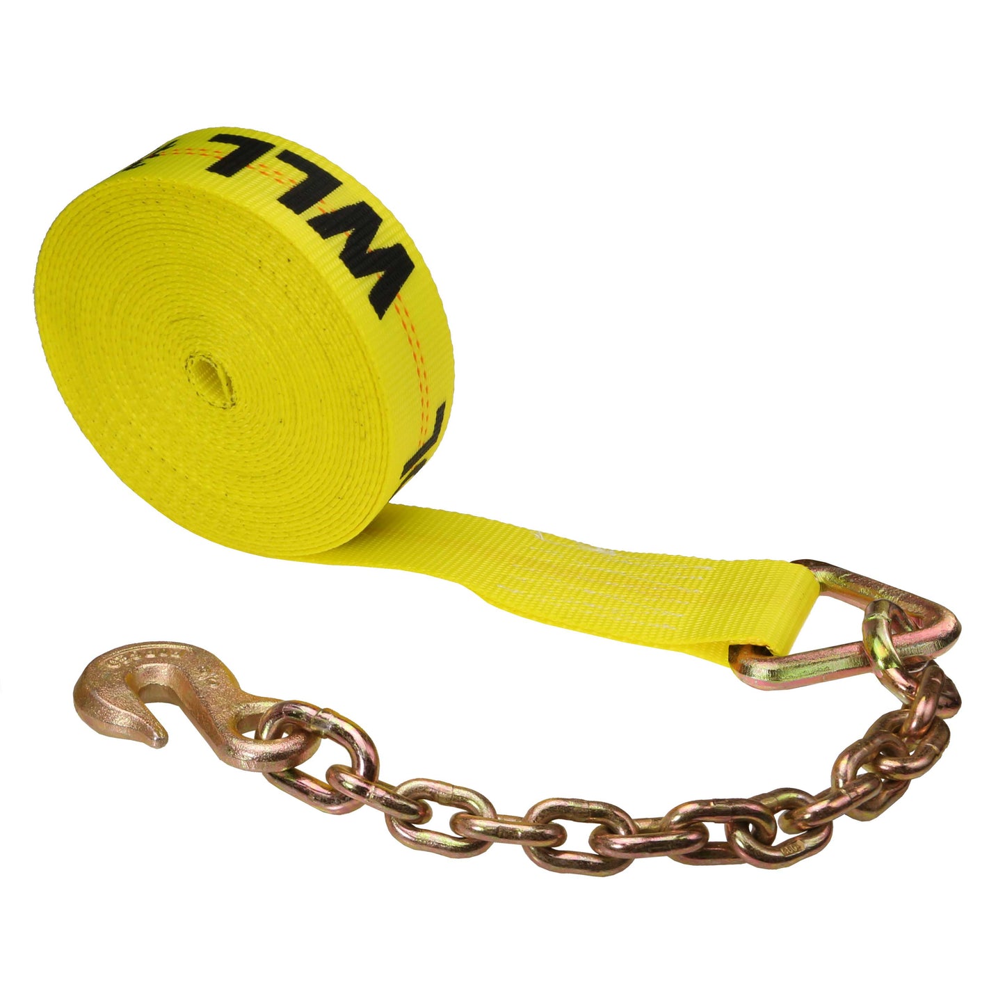2 inch x 20 foot Winch Strap with Chain Extension