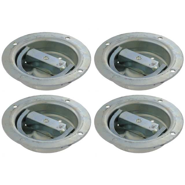 (4 pack) 360 Degree Rotating Recessed Pan Fitting - 6,000 Lbs.