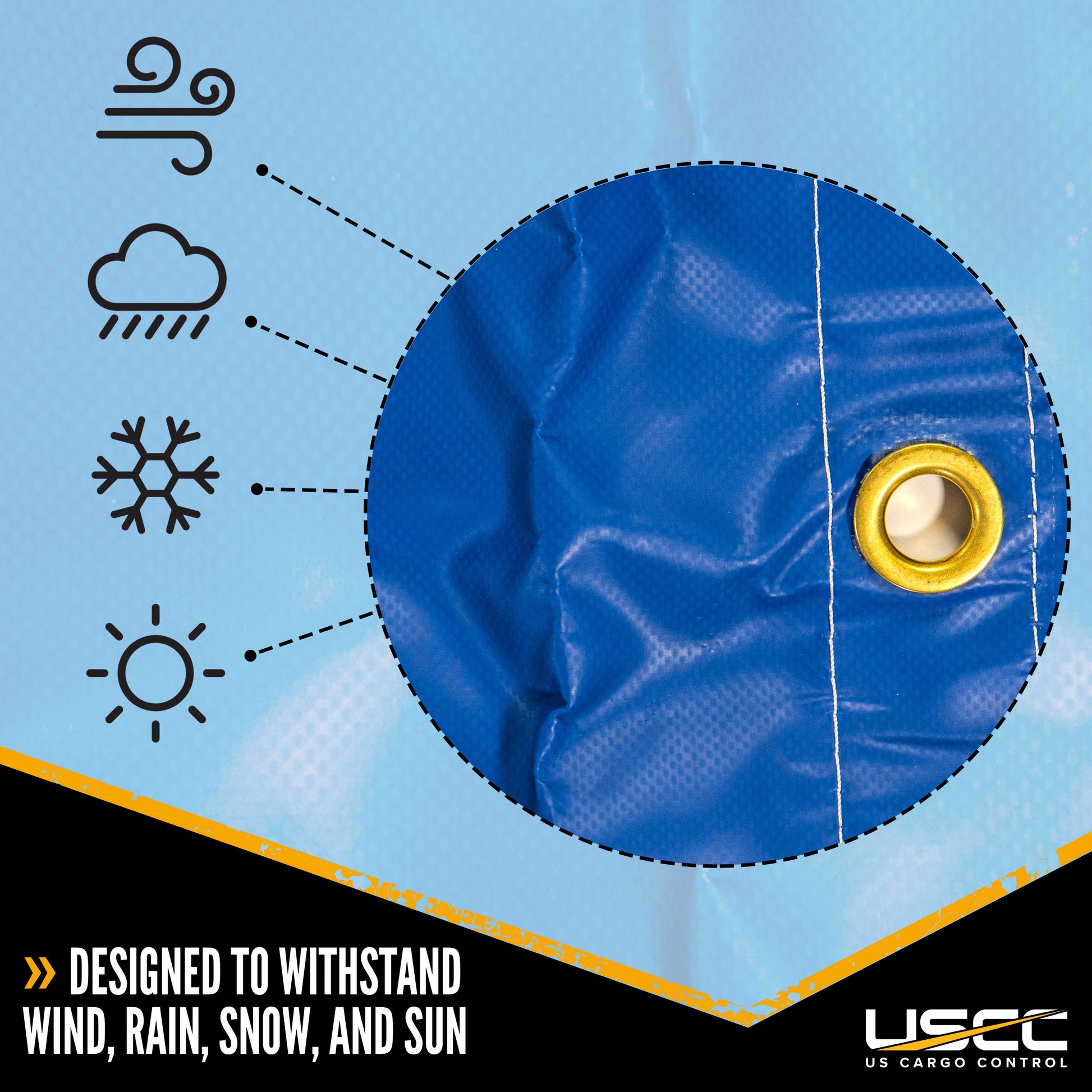 Heavy Duty Lumber Tarp - 20' x 28' (6' Drop & Flap) - 18 oz. Blue Tarp