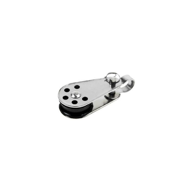 Pulley Block w/ Removable Pin, Toggle & Nylon Sheave 1/4" x  1"