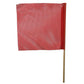 Red Jersey Mesh Safety Flag w/ 32" Dowel: 18" x  18"- DOT Compliant