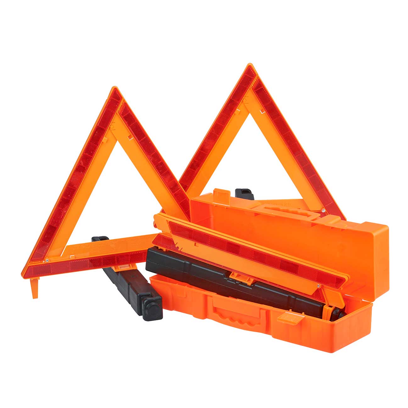 Safety Triangle Box Safety/Emergency Triangles - Set of 3 with Case