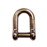 1/4" Screw Pin D Shackle w/ Hex Sink Pin Stainless Steel