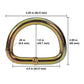 2" Yellow Zinc D-Ring - Break Strength 10,000 lbs - image 2