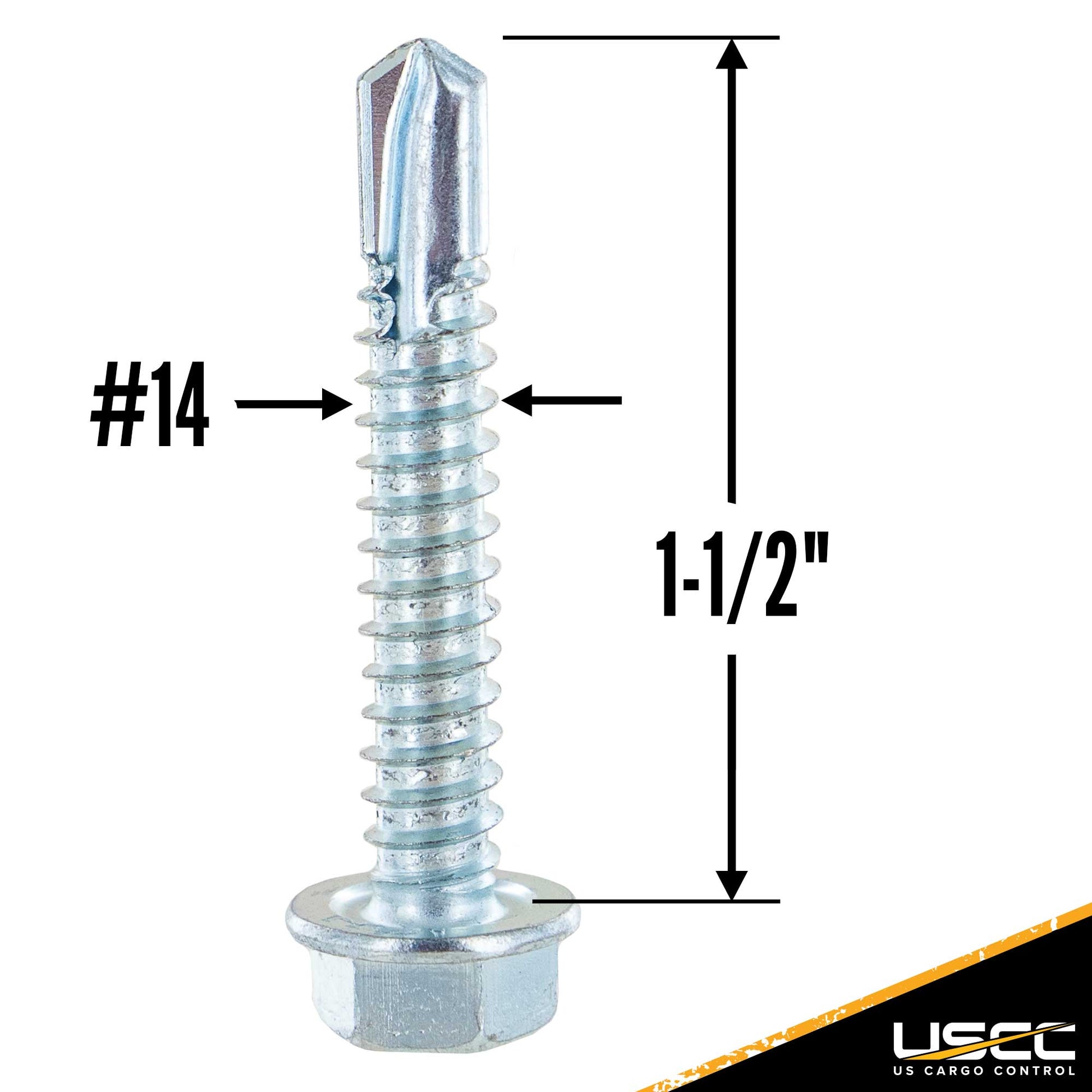 112 inch ETrack Hex Screws w Self Drilling Tip (10 pk) image 2 of 5