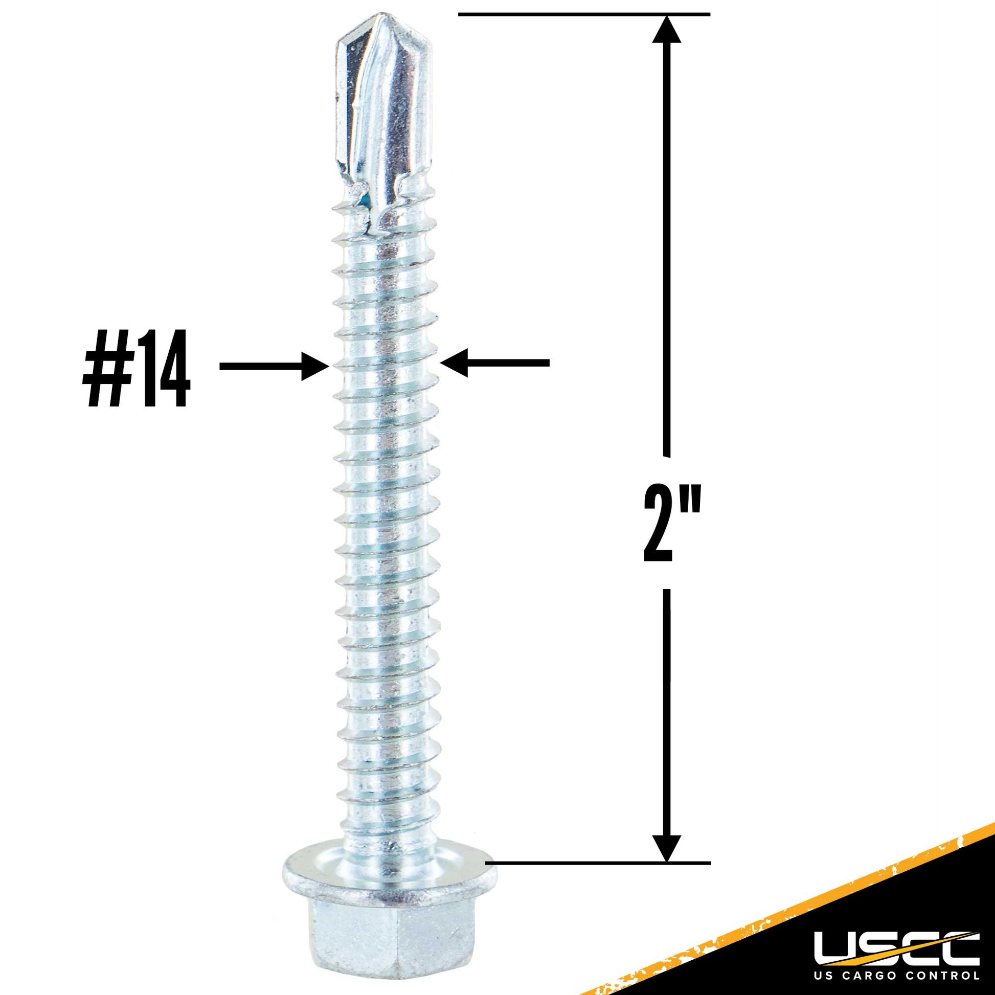 2 inch ETrack Hex Screw Pack w Self Drilling Tip (10 pk) image 2 of 5