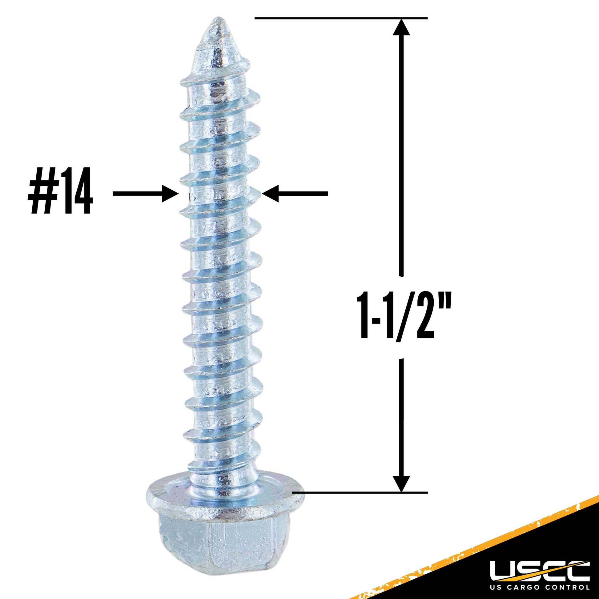 #14 x 112 inch ETrack Hex Head Wood Screw Pack (10 pk) image 2 of 6