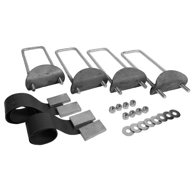 Dyna-Clamp Mounting Kit For Headache Racks - 17" Zinc Coated U-Bolts