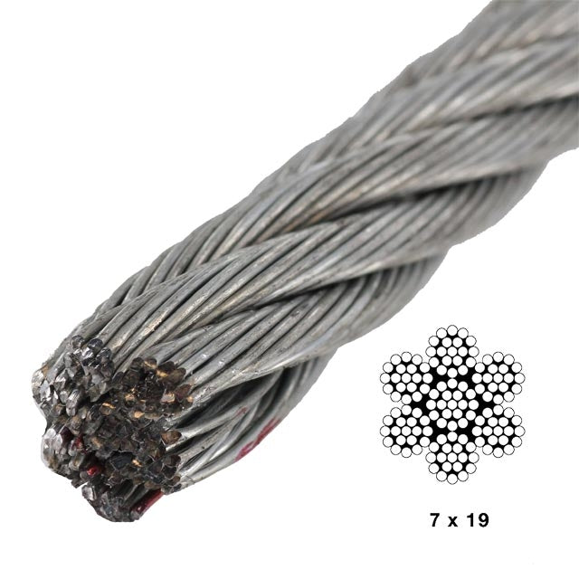 3/8" 7x19 Galvanized Wire (by Linear Foot)