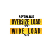 84" x 18" Oversize/Wide Load Vinyl Sign w/ Grommets & Rope Ties