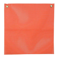 Orange Vinyl Coated Mesh Safety Replacement Flag: 18" x 18" - DOT Compliant